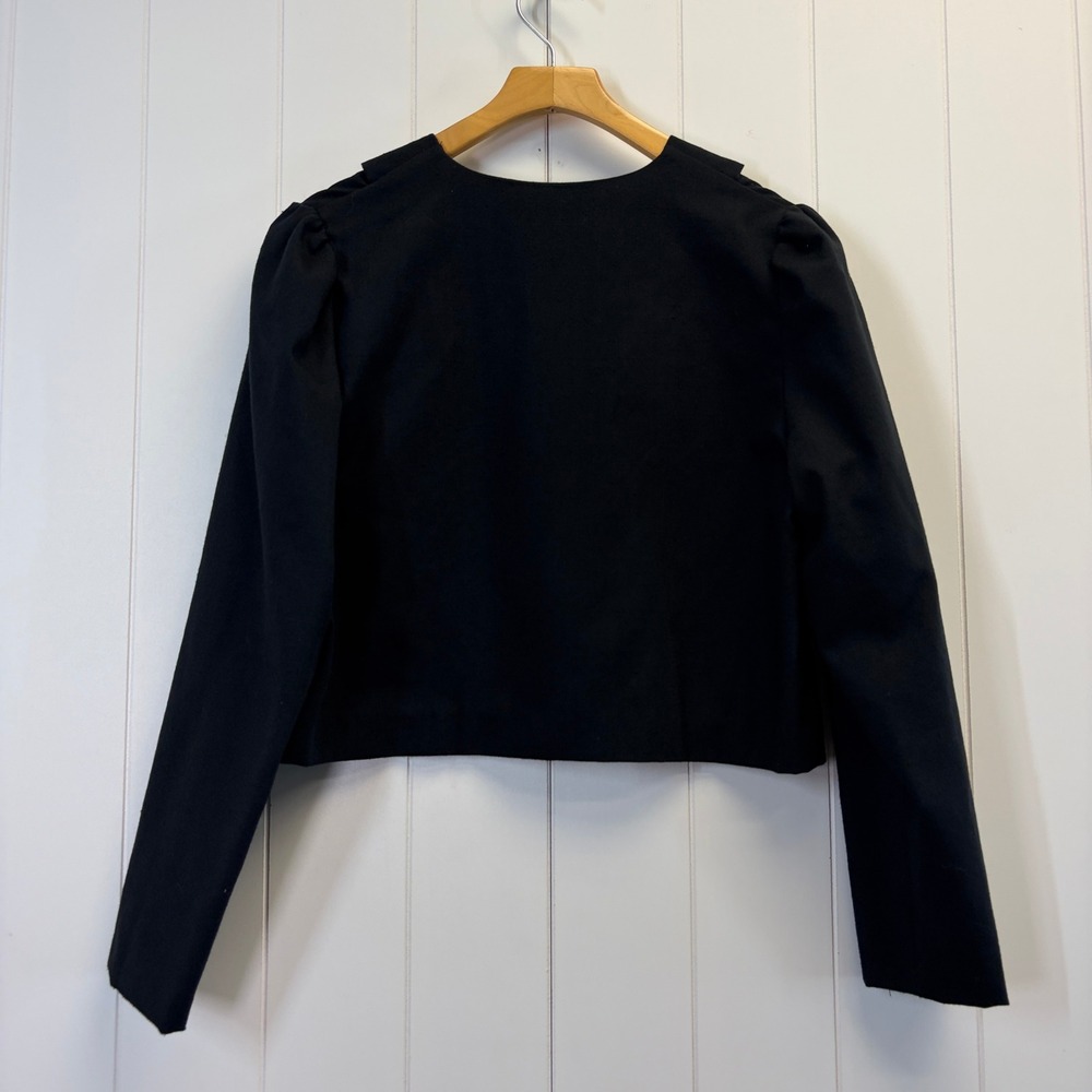 Vintage Melissa Lane Dark Academia Bolero Jacket Women L Puff Sleeve Victorian - Picture 2 of 8